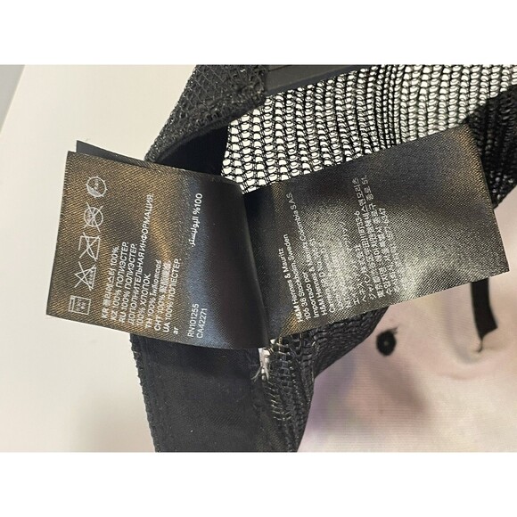 Surfing Skillz Hat H&M Black Trucker Mesh SnapBack Beach Palm Trees Blue Purple - Picture 8 of 10